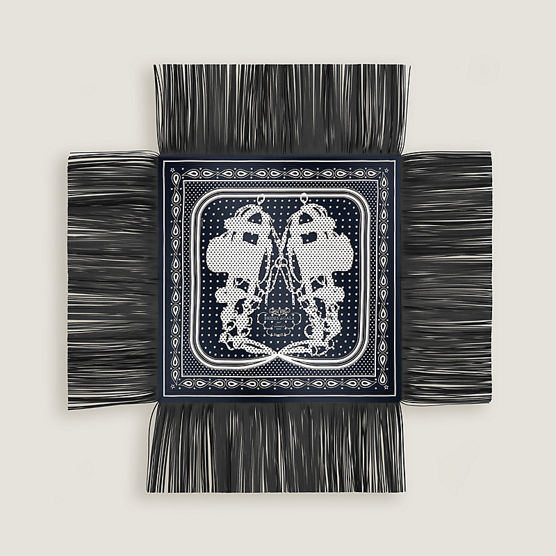 Brides de Gala Folk bandana 55 - Blue | Hermès Mainland China